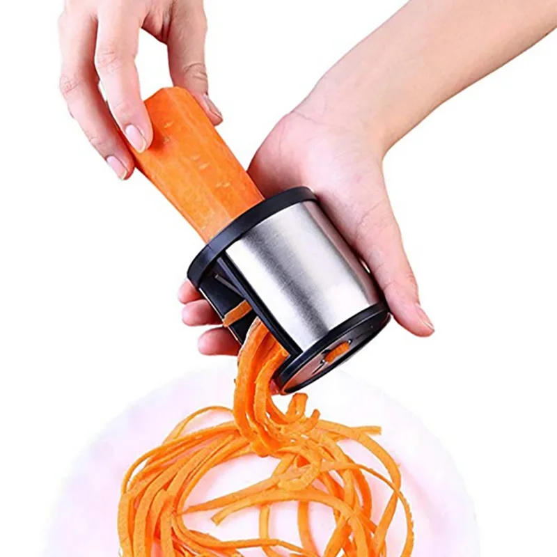 

1PC Stainless Steel Spaghetti Vegetable Spiralizer Spiral Vegetable Cutter Slicer Carrot Cucumber Chopper Kitchen Accessories