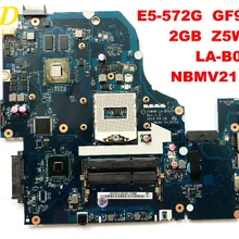 Для ACER E5-572G Материнская плата ноутбука E5-572 GF940M 2GB Z5WAW LA-B072P NBMV211001 протестированы хорошие разъемы