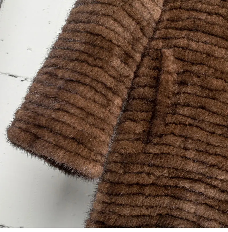 Pudi CT7036 Новое Женское пальто из натурального меха норки пальто новая зимняя длинная стильная норковая Меховая куртка верхняя одежда