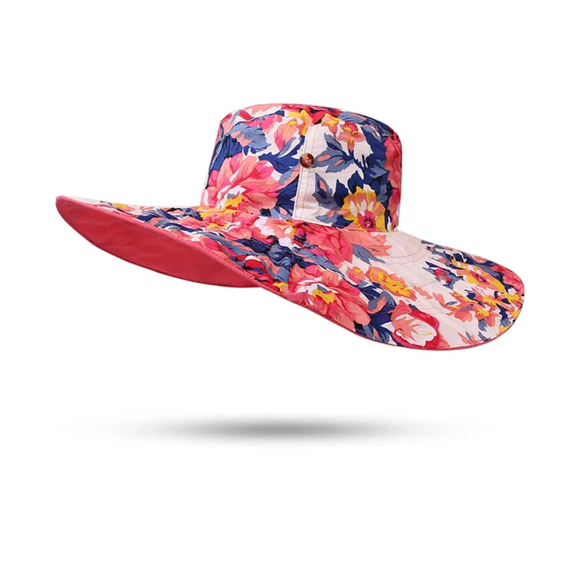 SuperB&G 2018 New Fashion Summer Sun Hats Bohemian Floral Style Beach Caps Large Hat High Quality Sun Hat for Girls Women Female