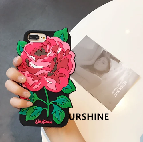 For Apple iPhone 7 Plus Case Fashion 3D Silicone Beautiful Rose Flower Cartoon Soft Phone Back Skin Cover for iphone 7plus 5.5" |