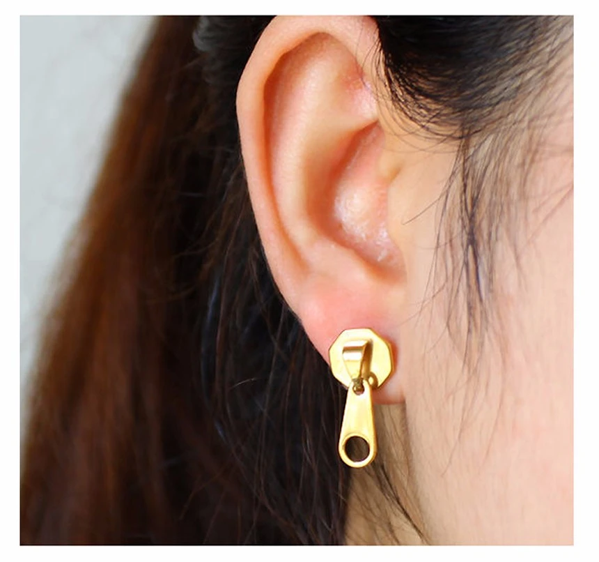 Pair Captive Bead Ring Stainless Steel Lobe Tragus Eyebrow Stud earrings punk