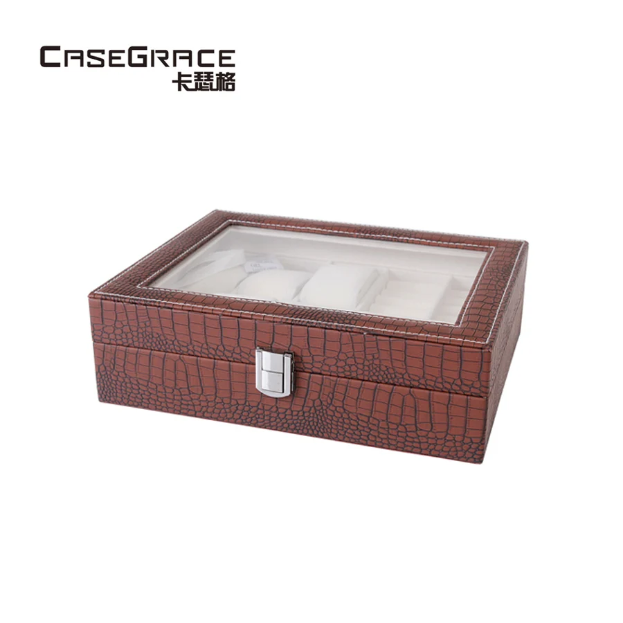 Casegrace прямоугольник аппаратной женские часы ящики для хранения Искусственная
