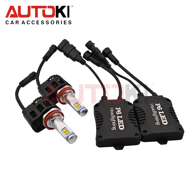 Автомобильные светодиодные лампы Autoki H4 H7 H11 9005 9006 9012 5202 9004 9007 H13 110 Вт 10400LM P6