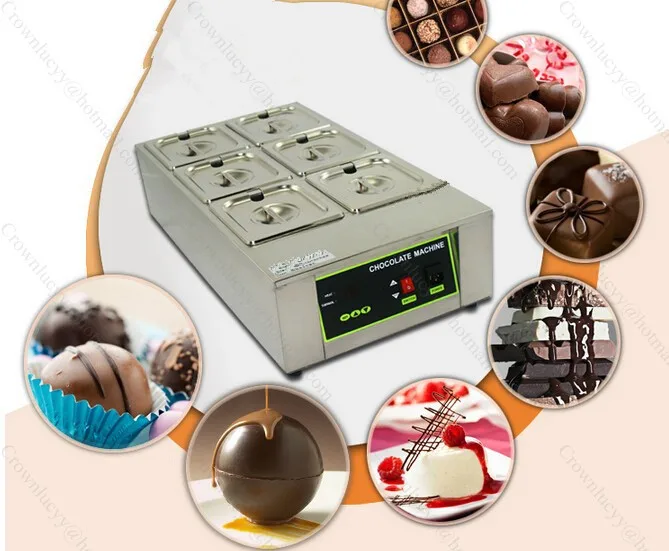 6 Lattice chocolate melter machine;Chocolate melter tank Chocolate Warmer Machine Chocolate Melt Pot Tempering Machine