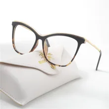 MINCL модные женские очки "Кошка" оправа с прозрачными линзами женские Брендовые очки оптические оправы близорукость черные леопардовые очки NX