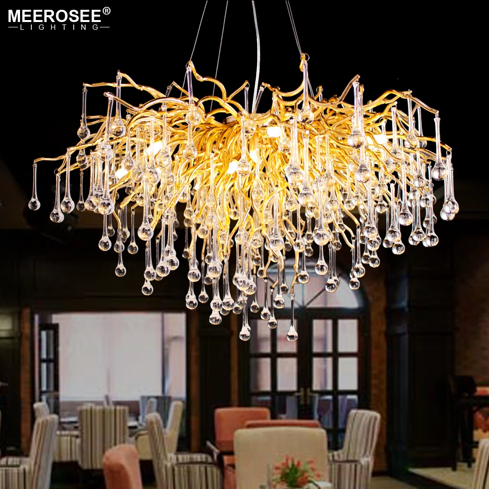 

2019 New Modern Chandelier Luxurious Crystal Suspension Light G9 Gold Color Haning Lamp for Living room Dining room Foyer Hotel