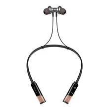 Беспроводные магнитные Спортивные Bluetooth наушники, стерео наушники, гарнитура, наушники с металлическим шейным крюком, Hi-Fi гарнитура, магнитная