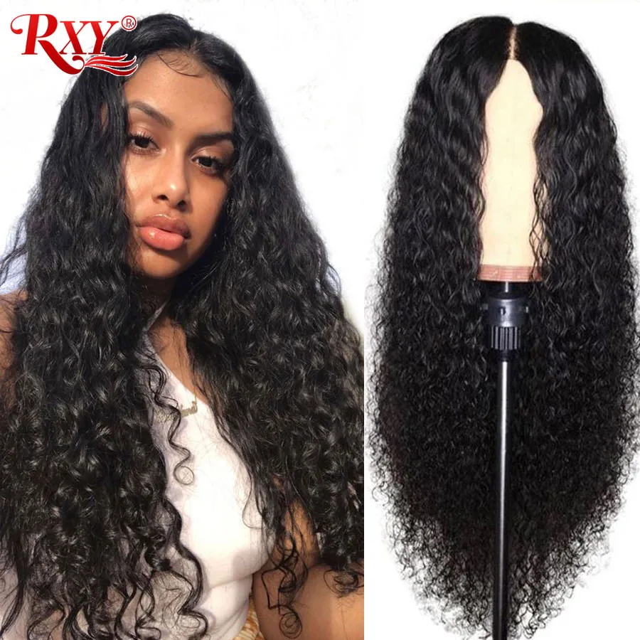 Cheap Wig 360 Front-Wigs Lace-Frontal Deep-Wave RXY Human-Hair Pre-Plucked Black Brazilian-Lace m6KRzY9E