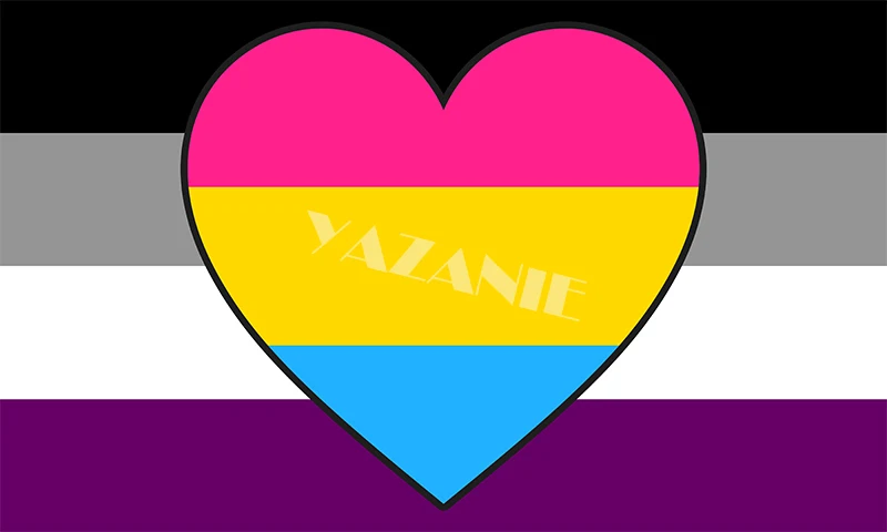 YAZANIE 128*192 см/160*240 см/192*288 СМ Радужный Флаг ЛГБТ бесполые Aromantic Би любвеобильного