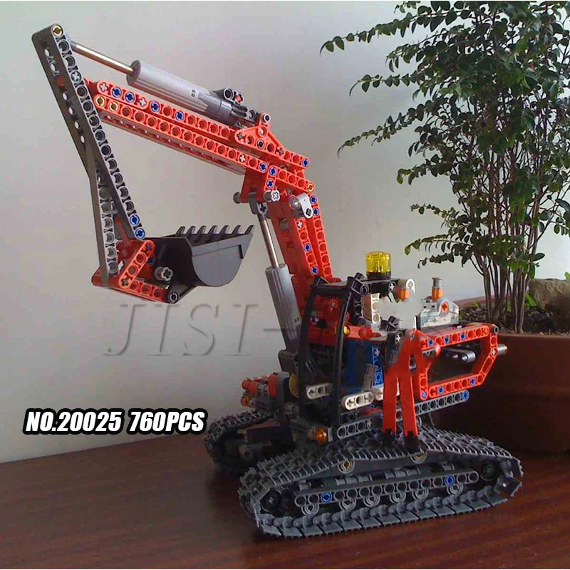 

Lepin 20025 760Pcs Genuine Technic Series The Red Excavator Set Children Building Blocks Bricks Boys Educational Toys Model 8294