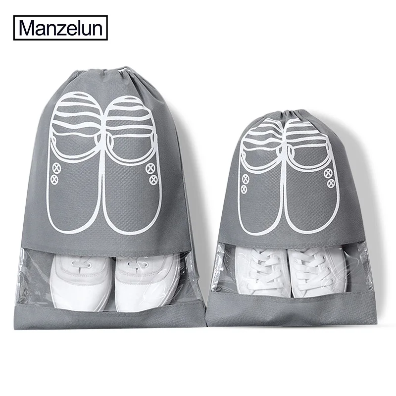 

Shoe Storage Bag Travel Storage Organizer Drawstring Portable Package Bag Waterproof Non-Woven Pouch Wardrobe Home Storage