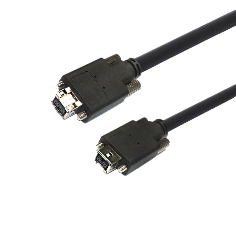 Firewire ieeee1394b 9pin до 9pin Мужской кабель для камеры IEEE 1394B с винтами для камеры AVT JAI Haikang Baumer