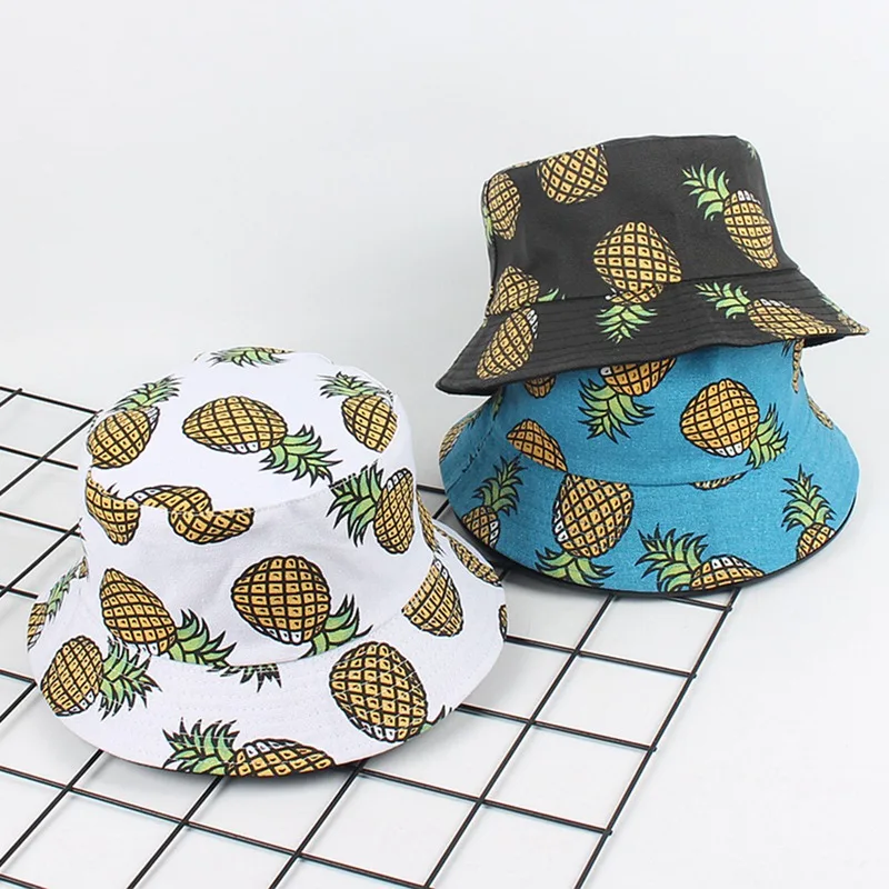 Унисекс Харадзюку шляпа для взрослых двухсторонняя одежда банан ананас утка Рыбацкая шляпа Солнцезащитная шляпка для ношения на открытом воздухе солнечные шляпы для женщин
