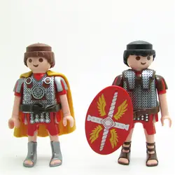 Playmobil Пособия по немецкому языку Роман Рыцарь Воин фигурки строительных блоков виниловые куклы комплекты Рождественский подарок игрушки