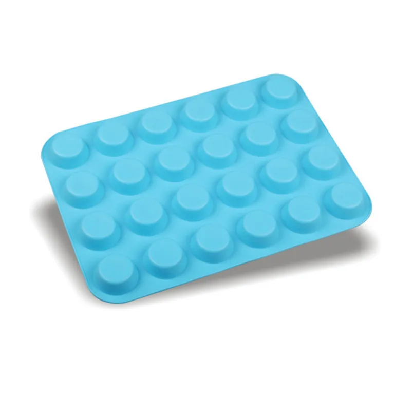 24 Cavity DIY Cake Mould Mini Muffin Silicone Soap Cookies Cupcake Bakeware Pan Tray Moulds kitchen tools #3n16 (2)