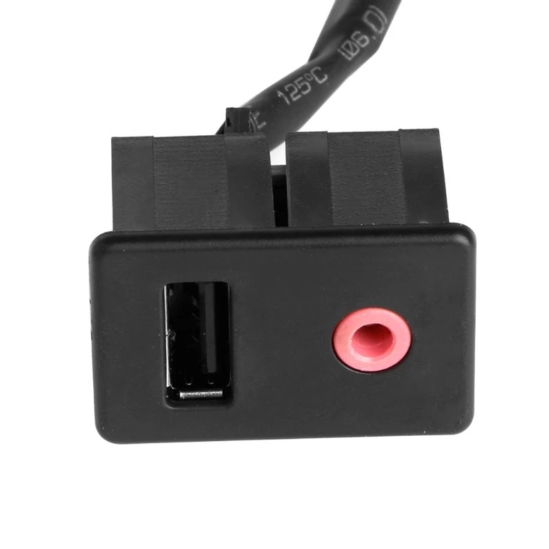 Автомобильный 3 5 мм USB AUX разъем для наушников монтажный адаптер панель