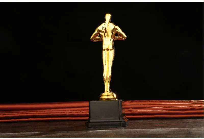 Индивидуальная награда в стиле «Оскар», PC, трофей, позолоченный, маленький золотой человек, командный спортивный конкурс, ремесло, сувенир, подарки, 4 размера