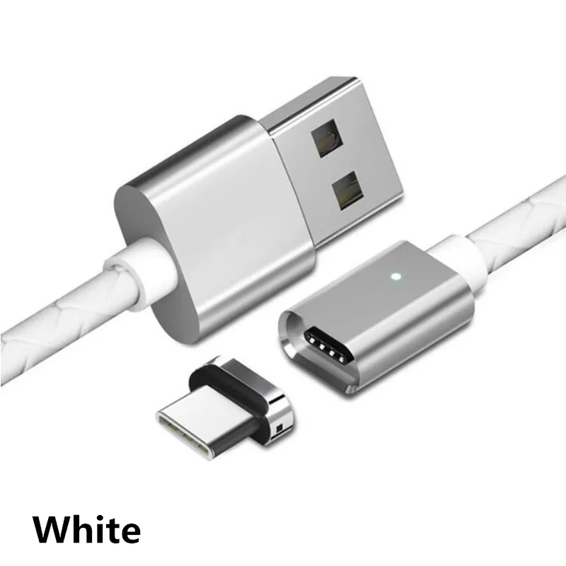 Магнитный Micro USB кабель 3A Быстрая зарядка для iPhone Android type-C зарядное устройство шнур Магнитный телефон передачи данных магнитные кабели - Тип штекера: Silver