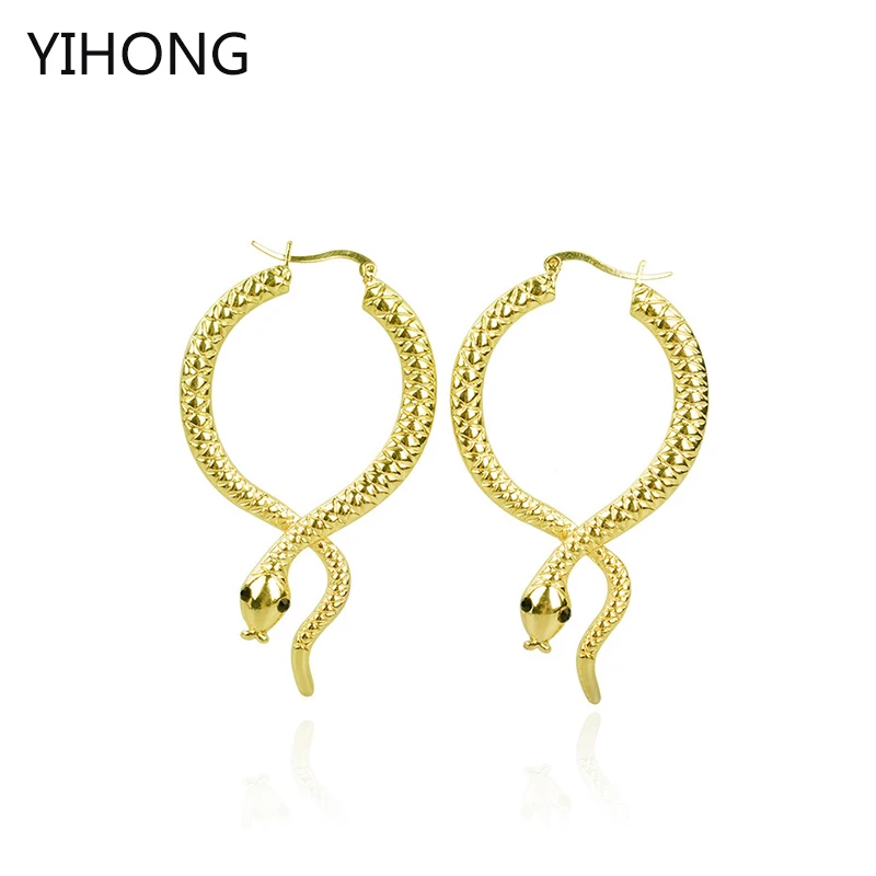 

2017 New Design Exaggerated Snake Earrings Hip Hop Earring Snake Pendant Personality Fashion Jewelry for Women Brincos
