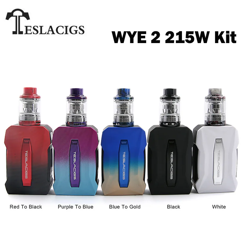 

Original Teslacigs WYE II TC Kit Tesla WYE II 215W Box MOD with 4ml/6ml Tesla Resin Tank Max E Cigarette