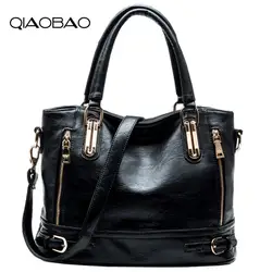QIAOBAO 2019 качественные кожаные женские сумки весенние женские сумки на плечо модные женские сумки большие брендовые сумки через плечо