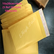 15*20 см(5,9*7,87 дюйма) 10 шт Желтый крафт-пузырьковый конверт, полиэтиленовый почтовый пакет, мягкие конверты, почтовые пакеты, подарочный пакет