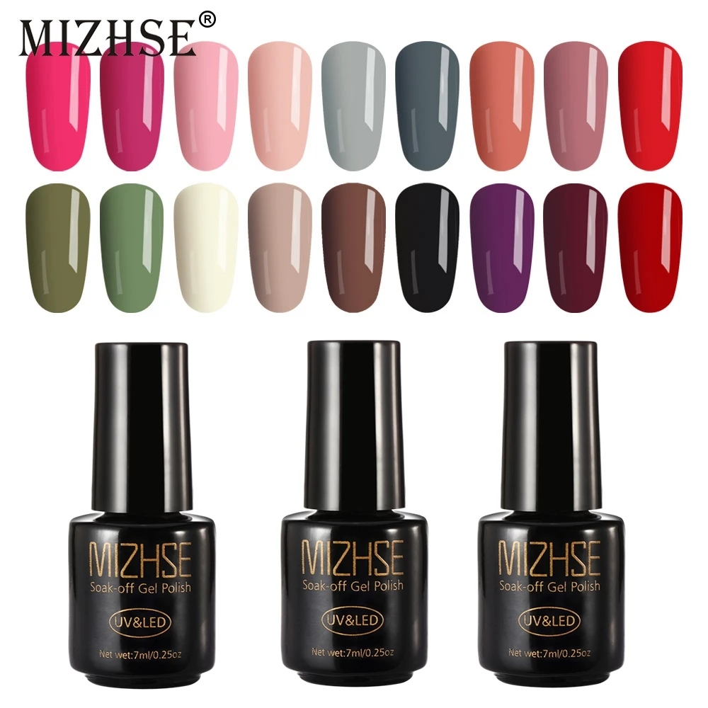 MIZHSE 3 шт гель для ногтей 7 мл чистый цвет УФ светодиодный Гель-лак для Ногтей Стойкий Макарон растворимый лак Гель-лак 7 мл