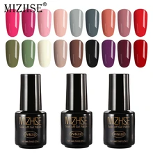 MIZHSE 3 шт гель для ногтей 7 мл чистый цвет УФ светодиодный Гель-лак для Ногтей Стойкий Макарон растворимый лак Гель-лак 7 мл