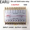 Relais à semi-conducteurs 5a, livraison gratuite, 8 canaux Din Rail SSR 8 entrées et sorties 24vdc monophasé DC, contrôleur de Module PLC ► Photo 1/6