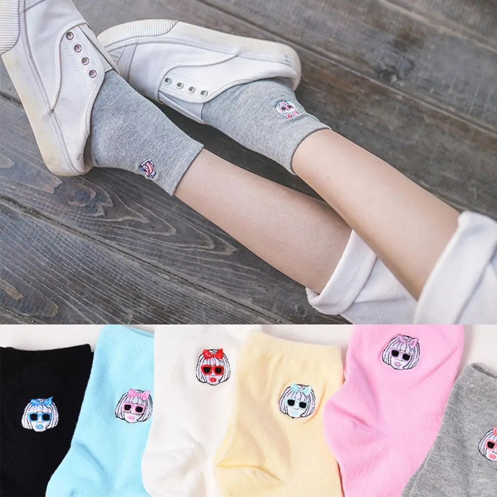 

1 Pair Socks Spring Summer Girl Women Cotton Cute Cartoon Car Pattern Fashion Breathable Casual Harajuku Unisex Female Socks