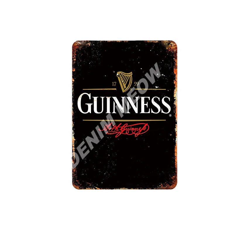 Металлические оловянные знаки My God Guinness винтажный постер с изображением темного