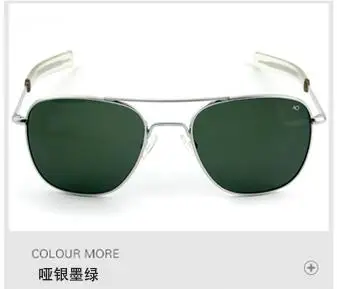 Авиа Пилот солнцезащитные очки мужские wo мужские винтажные брендовые дизайнерские американские армейские военные оптические AO солнцезащитные очки de sol masculino - Цвет линз: c1-sliver-green