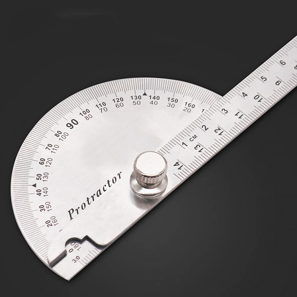 

14.5cm 180 Degree Practical Protractor Angle Finder Craftsman Ruler Stainless Steel Caliper Measuring Tools Woodworking