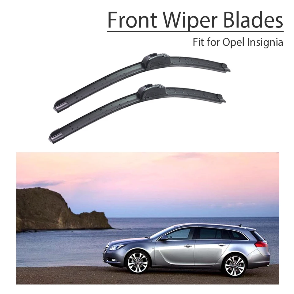 BOOMBLOCK 2PCS High Quality Front Windshield Wiper Blades For Opel Insignia 1th I-2008 Accessories
