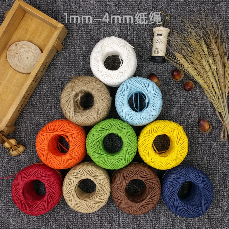 

100M Natrual Kraft Paper Rope for Gift Box Wrapping,Wedding/Xmas DIY/Decorative Handmade Cookie/Cake/Gift/Sweets High Quality