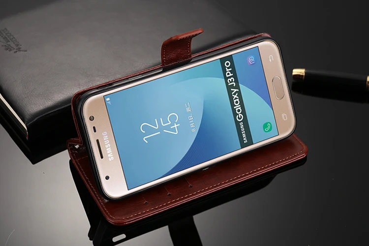Подлинная кошелек кожаный чехол Обложка для samsung Galaxy J5 2017 флип Coque Hoesje случае J530