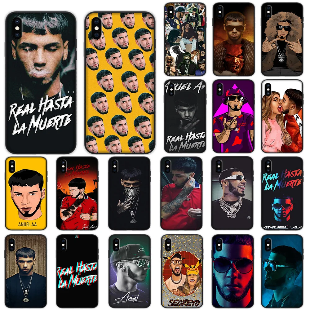 

Anuel AA Rapper Soft Case for iPhone XS 11 Pro Max XR X 7 8 6 6S Plus Cover