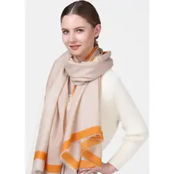 Осень 2017 г. и Новинка зимы Стиль 80 рук Jet границы печати чистой шерсти шали Для женщин Одеяло кашемировый шарф