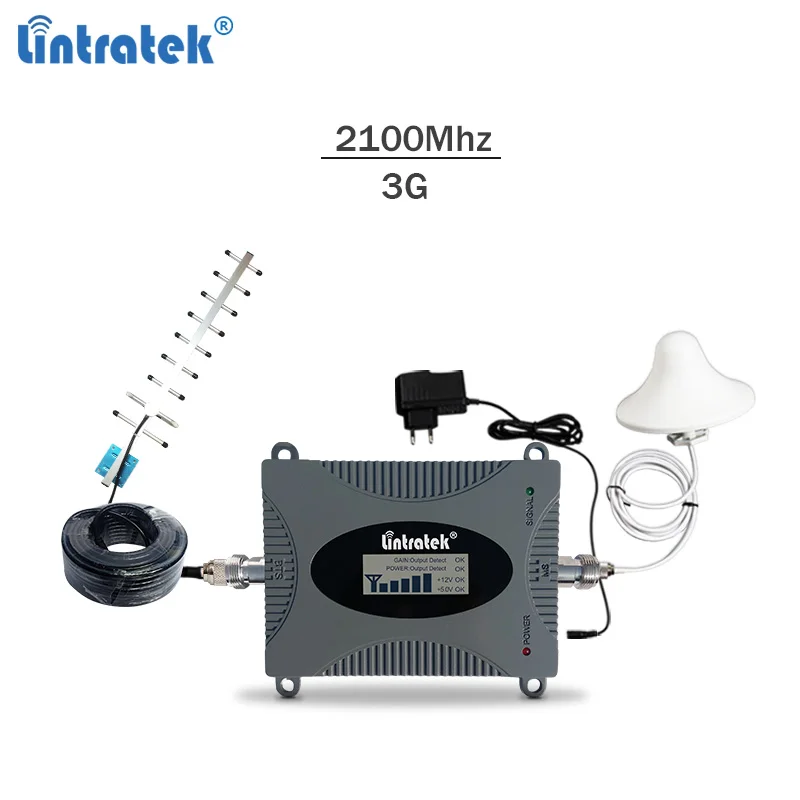 

Lintratek celular repeater 3g 2100Mhz signal booster 3g/2g gsm umts signal repeater 65dBi mini booster kit for home use #8.9