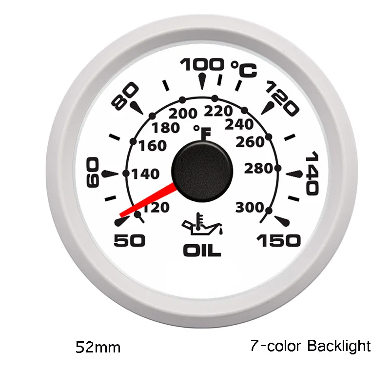Датчик температуры масла для мотоцикла, цифровой водонепроницаемый индикатор, подходит для автомобиля, лодки, морского судна, 9 В, 32 В, 7 цветов, подсветка