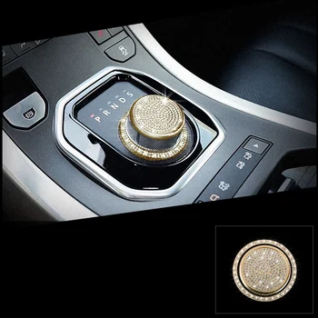 

2x Silver / Gold Diamond Style car accessories Center Gear Shift Control Switch Case Trim For Land Rover Range Rover 2013-2018