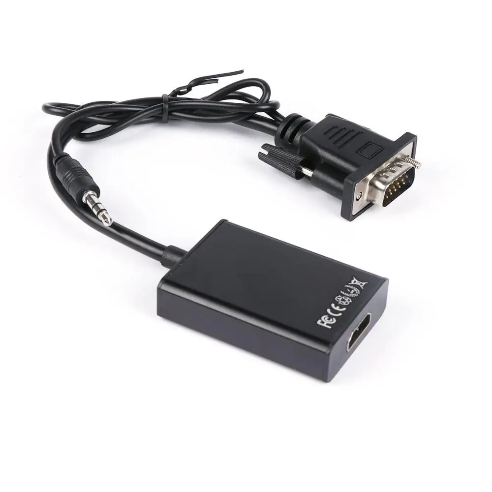 VGA Мужской к HDMI Женский конвертер адаптер с аудио кабелем выход 1080P HD VGA HDMI адаптер для ПК ноутбук к HDTV проектор