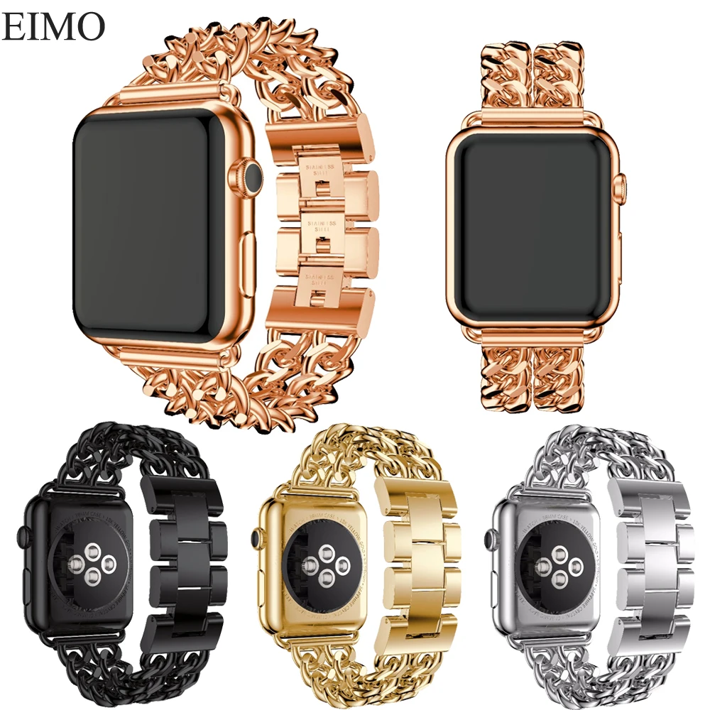 

EIMO Alloy Stainless Steel Watch strap For Apple Watch 3/2/1 42mm 38mm Bracelet Wrist Watchband Metal belt for Apple Watch Band