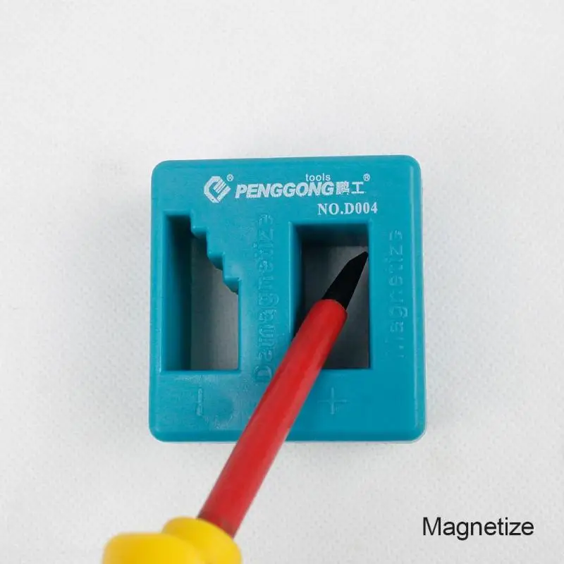 2 в 1 Мини быстро Magnetizer размагничиватель инструмент нержавеющая сталь для электрических/ручная отвертка, 52*50*20 мм