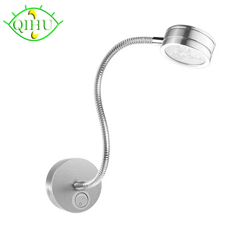 

Led Wall Lamps 3W Gooseneck Wall Sconces Aluminum LED Reading Soft Light with On/Off Switch