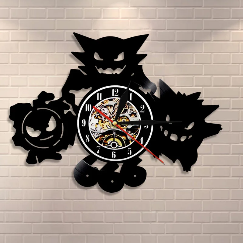 

2018 Rushed Special Offer 12 Mm Sheet Wandklok Horloge Murale Free Shipping Music Wall Clock Vinyl Retro Nostalgia Pokemon Go 8