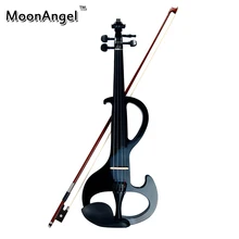 Высокое качество Скрипки китайского бренда классический черный Электрический Скрипки с Скрипки чехол и Скрипки лук компактный Структура и отличные тона