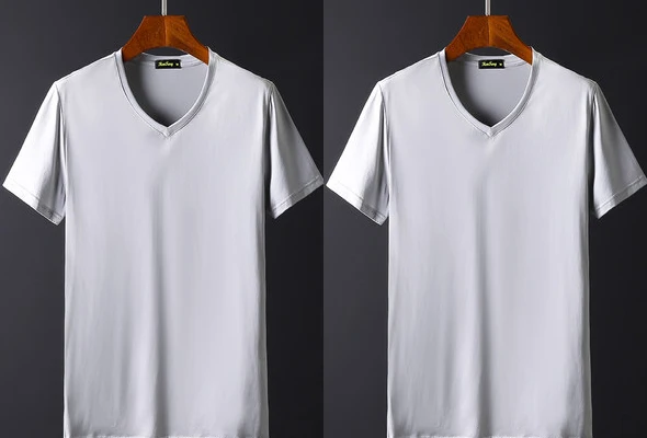 Мужское нижнее белье renfeng, брендовые новые футболки с коротким рукавом, модные шелковые повседневные футболки, размер M-3XL, майки - Цвет: gray-gray