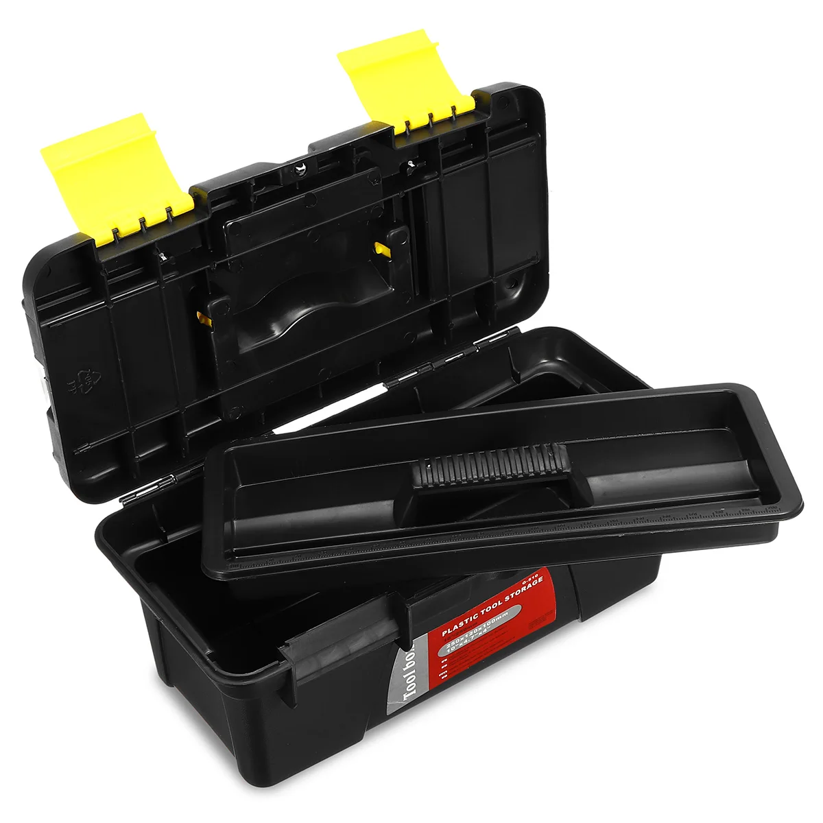 10 Inch Multifunctional Tool Box Portable Plastic Metal Screw Screwdriver Storage Toolbox With Locking Auto Repair Tool Case